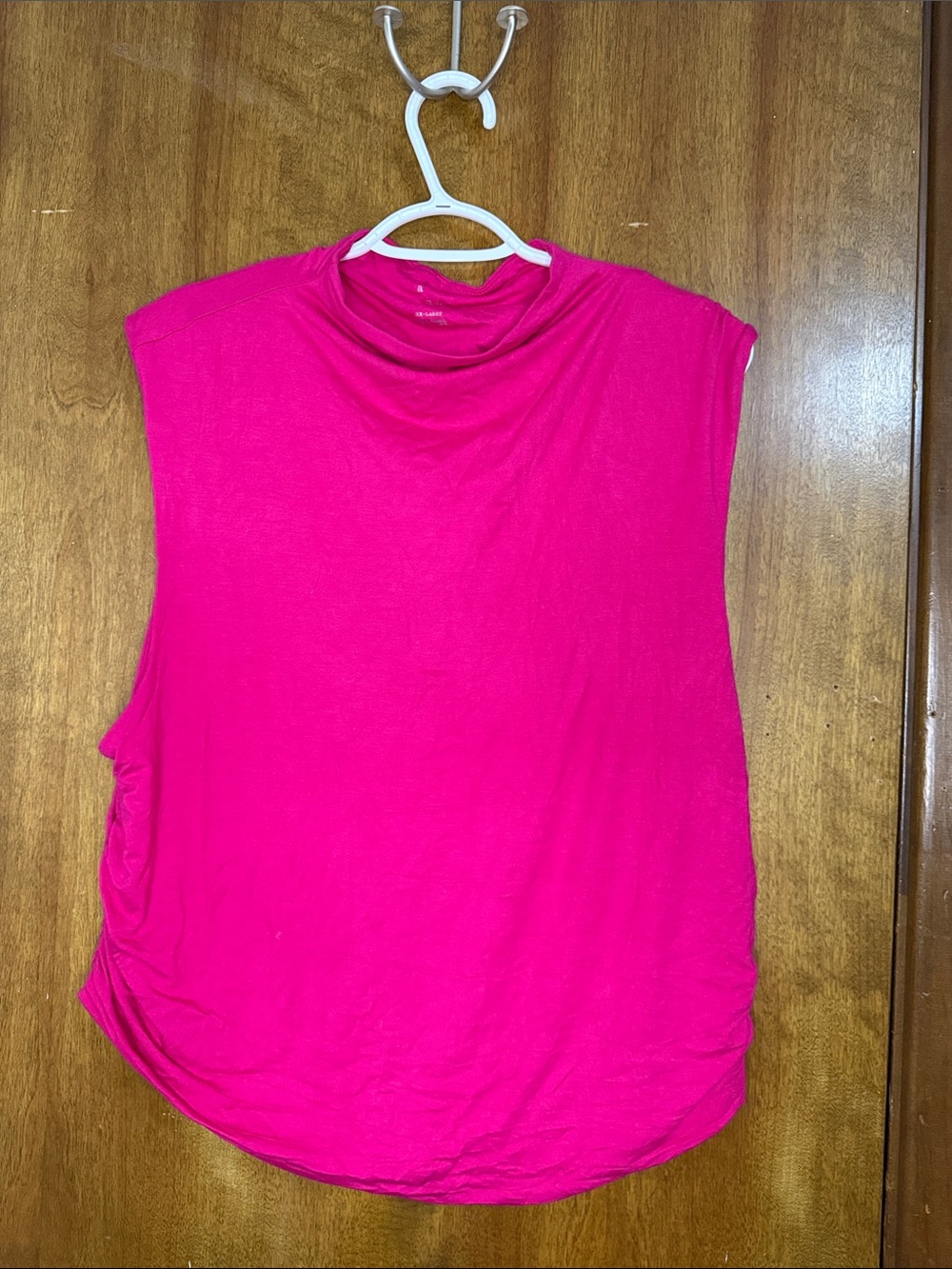 a new day Hot Pink Draped Neck Sleeveless Tank